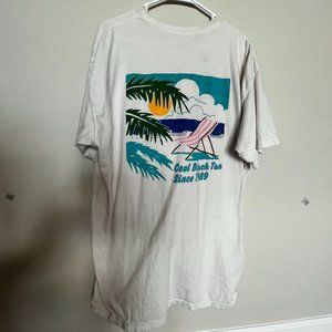 Retro 1980s-1990s Oversized T-Shirt "Cool Beach Tan Since 1989" Mens XL